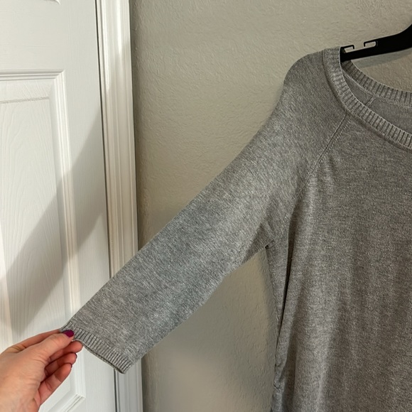 Pretty grey scrunch sides quarter sleeve sweater - Picture 4 of 10